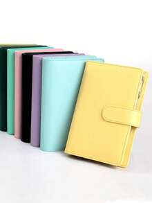 1 buc PU piele A6 planificator organizator portofele buget binder cu plicuri de numerar buzunare fermoar buget husă binder pentru bugetarea și organizarea numerarului