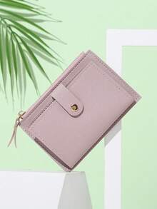 Ultra-Slim Compact Wallet With 6 Card Slots And Snap Closure Stylish, Slimline And Lightweight Portable Wallet ID Card Holder With Coin Pocket Birthday Gift, Anniversary Present, Valentine's Day Gift For Ladies, Young Women, Teenagers, Students Backpack Essentials, Study Supplies, Dormitory Items Back-To-School Gift, Gift Bag Card Holder, Wallet, Business Card Case, Credit Card Holder Women's Wallet, Mini Wallet, Clutch Bag, Card Holder