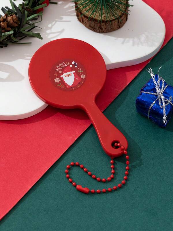 New Christmas Red Compact Mirror, Suitable For Holiday Gifts