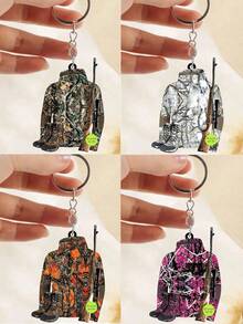 2D Acrylic Hunting Themed Keychain, Perfect Gift For Hunting Enthusiasts, Suitable For Personalized Dog Keychains On Thanksgiving, Christmas And Halloween - Lightweight Backpack Hanging Accessory, Ideal For Party And Birthday Gifts Car Accessories Bag Charm Backpack For School Cute Goth Y2k Bag Accessories Lanyards With Id Holder Car Accessories Bag Charms - Multicolor - View 9