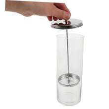 Mikikit Dispensador de Popotes de Vidrio Contenedor de Almacenamiento para Popotes Organizador de Utensilios de Cocina Diseño Compacto y Elegante para Bebidas y de - Transparente - Ver 4