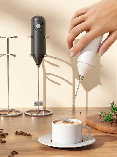 1 قطعة خلاط كهربائي للحليب، رغاية حليب منزلية صغيرة، رغاية حليب لاسلكية محمولة باليد