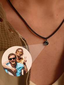 Dây chuyền ảnh chiếu hình cùng kiểu dáng dành cho nam giới, được cá nhân hóa theo yêu cầu, quà tặng kỷ niệm ngày Valentine cho cha và bạn trai, trang sức Halloween và Giáng sinh cho anh ấy. - Nhiều màu - Xem 6