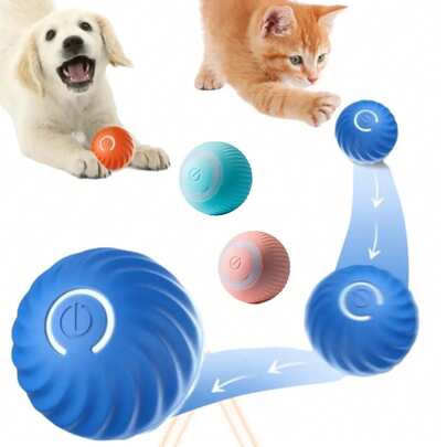 Bolinha Giratória Inteligente Brinquedo Pet Gato Cachorro