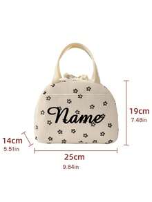 Customized Corduroy Lunch Bag, Custom Text And Name Large Capacity Insulated Lunch Bag, Soft Reusable Material, Portable Lunch Bags With Top Double Handles And Zipper, Multifunctional Insulated Lunch Box Bag,Lunch Box Bag For Men And Women, School Lunch Box, Picnic Bag For Bento Box, Ideal For School, Work, Camping, Office, Fall - Multicolor - View 17