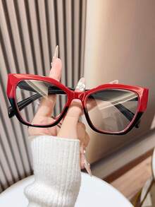 1副聚碳酸酯（PC）女士猫眼框老花镜，Y2K休闲日常时尚必备，适合阅读书籍和使用智能手机 - 白色 - 查看 3