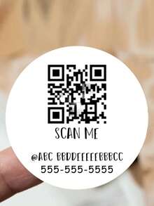 40pcs/80pcs/70pcs/140pcs QR Code Business Stickers, Scan Me, Business Stickers, Vendor Sticker, Website Stickers, Social Media Label, Wanna Date Me Stickers, Labels