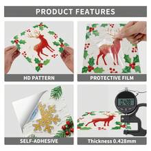 24-Piece Tile Sticker Wall Decor Bathroom Kitchen Wall Sticker Waterproof PVC Decorative Sticker - 2D Sticker With Retro Design And Mosaic Style (4 X 4 Inches) - F - 查看 4