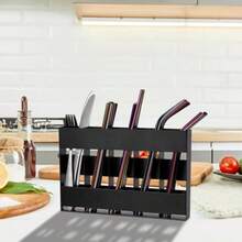 Straw Holder MetalAdhesive Straw Holder For Cabinet Drinking Straw Dispenser Holder Container Metal Straw Container Utensil Crocks Flatware Organizers Kitchen Gadgets Inside Cabinet Door Rack - Multicolor - Ver 4