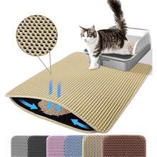 1PC Cat Litter Mat, Large Double Layer Honeycomb Cat Litter Trapping Mat, Non Slip Waterproof Urine Cat Litter Box Mat For Floor, Kitty Litter Rug, Cat Supplies
