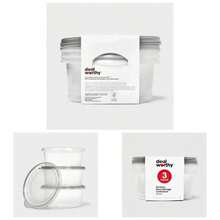 Medium Round Bowl Food Storage Containers - 48 Fl Oz/3ct -