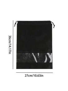 1件/5件/10件一次性无纺布防黄袋纯色鞋袋黑色无纺布防尘鞋套鞋子收纳袋防潮旅行鞋子包装鞋袋家用鞋套袋简约黑色抽绳防尘旅行鞋袋旅行防尘抽绳鞋子配件鞋子收纳鞋盒鞋子整理器鞋袋房间杂物鞋子收纳袋家用旅行黑色鞋子防尘套 - 黑色 - 查看 19