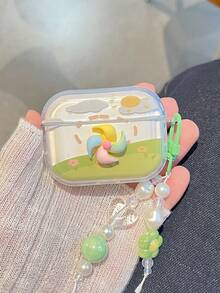 3D Windmill & Sunflower Pattern Protective Case Compatible With Apple Pro 2nd Gen, 3, Pro 1st/2nd Gen, Anti-Fall Soft Shell