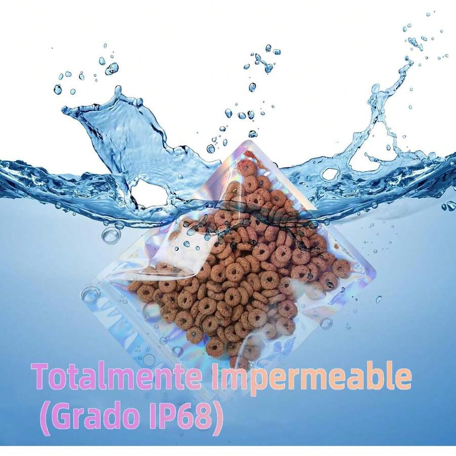 Bolsas para Dulces 400pcs, Bolsitas Holográficas Resellables con Selloético, Bolsas de Aluminio para Gomitas, Aperitivos, Cosméticos, Accesorios (10x15) - blanco - Ver 1