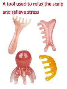 头部按摩梳、头皮放松工具、压力缓解装置、头部按摩爪、面部按摩工具、头皮刮痧、头部按摩刷、刺激头发生长、刮痧按摩工具、面部提升按摩、眼部按摩放松工具 - 彩色 - 查看 18