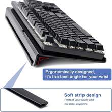 1个亚克力键盘支架 - 紧凑型桌面升降器，符合人体工学的电脑键盘支架，包含防滑条，耐用塑料材质，无需充电，多种颜色可选，节省空间设计，适合现代办公空间