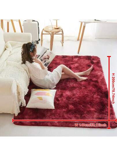 Zachte Cashmere Like Fluffy Area Rug, Multi Optional Tapijt Living Room Bedroom Bedside view 4