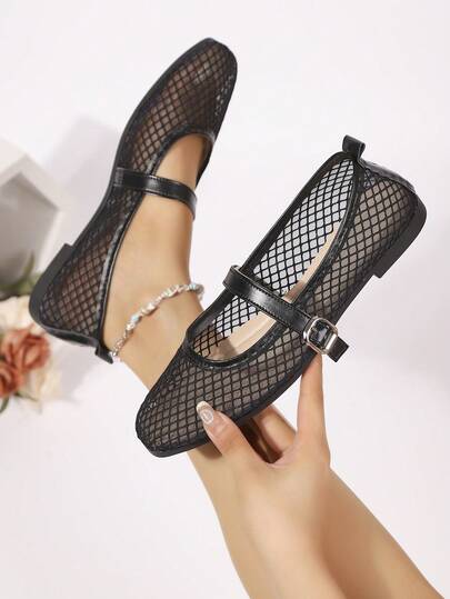New Ballet Flats For Women, Spring Pointed Toe Flat Shoes, Solid Color Breathable Casual Sandals, Fashionable And Comfortable Shoes,Summer Outfits