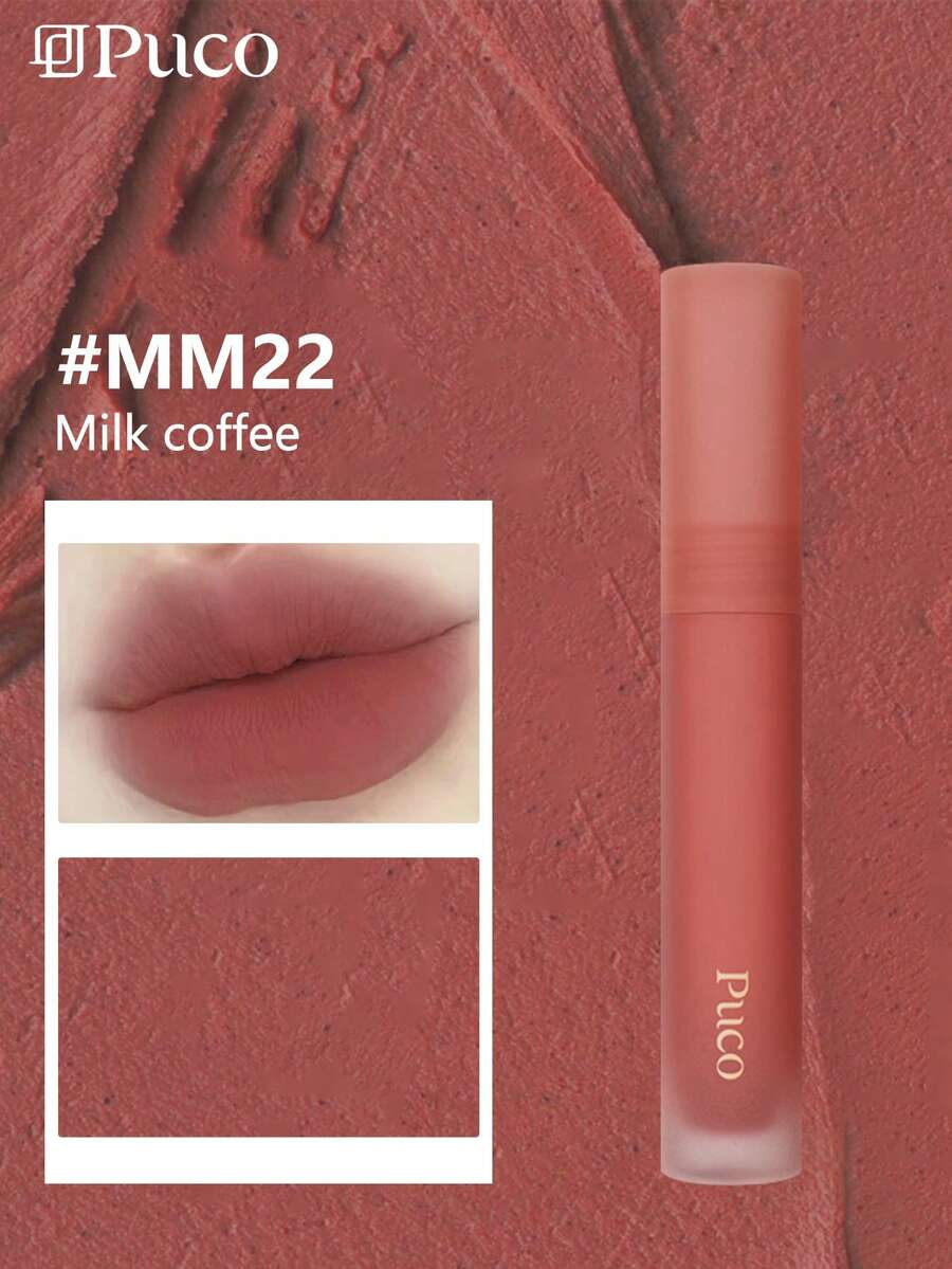 PUCO LIP MUD Mousse Labial Tinte, Resistente al agua y a las manchas, Color de larga duración - MM22 - Ver 1