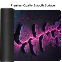 1pc Minimalist Crack Texture Gaming Mouse Pad Multicolor Abstract Mousepad Extended Large Laptop Keyboard Non-Slip Rubber Base With Stitched Edges For Home Office Computer Keyboard Laptop