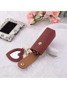 Lip Oil Lipstick Case With Mirror Lip Oil Lipstick Holder Key Chain For Car Keys Keychains Lipstick Organizer Case