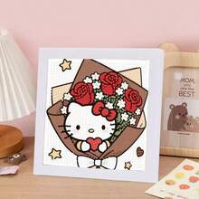Sanrio Hello Kitty 5D DIY Diamant Malerei Set mit Kristall Strass Dekoration, Paar Handgemachtes Kunst Gemälde Geburtstagsgeschenk