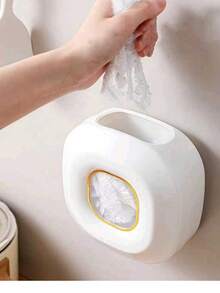 Home & Kitchen Plastic Wrap/Cling Film Holder Storage Box, Bathroom Shower Cap, Shoe Cover Box, Kitchen Organization Set - Multicolor - View 6