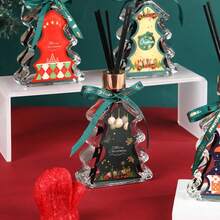 200ml Weihnachtsbaum Glas Schleife duftlose Kerzen Geschenkset, geeignet für Weihnachtsdekoration Zuhause und Lufterfrischer im Schlafzimmer