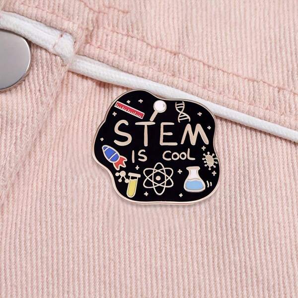 Cool Science, Technology, Engineering & Math Enamel Brooch Pin - Fashionable Metal Anime Trinket, Perfect Gift For Siblings, High-Quality Accessory, Scene, Fun Gifts, Suitable For Men And Women. Christmas Men Gifts Bag Pins