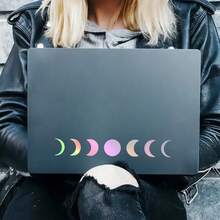 1 件月相汽车贴纸，月亮明暗对比神秘女巫乙烯基横幅贴花，适用于汽车后挡风玻璃、水瓶、笔记本电脑 - 易于粘贴 - 彩色 - 查看 8