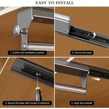 CICUFY - Barra de valet extraíble para clóset, barra ajustable de alta resistencia, estante telescópico para pantalones de 14.7 pulgadas, riel para colgar ropa de aluminio espacial, organizador de - 350 mm/13,7 pulgadas - Ver 9