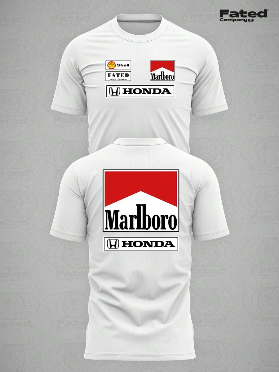 Dryfit F1 Retro MCL Retro T-Shirt - Fated Racing Unisex - Training - Fitness - Light - 白色 - 查看 1