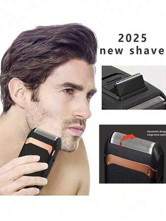 Electric Men's Razor, Mini-Shave Electric Shaver For Travel & Camping, Portable Beard Trimmer Shaving Machine Hair Clipper Facial Epilator, Perfect Father's Day & Friend Gift!