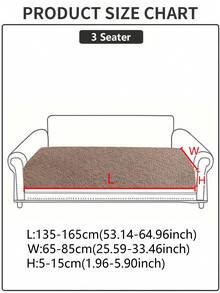 1 Peça Capa de Sofá em L de Pelúcia, Macia e Amigável à Pele, à Prova de Poeira e Sujeira, Protetor de Móveis para Animais de Estimação, Lavável à Máquina/à Mão, Adequado para Todas as Estações, Outono/Inverno, Decoração de Feriados, Uso Diário, Serve para Sofás de 2/3/4 Lugares (Múltiplos Tamanhos Disponíveis) - Marrom - Visão 11