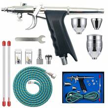 YOULUN 2-In-1 Trigger Spray Gun Set, With 0.3mm/0.5mm/0.8mm Nozzles, 2cc/5cc/13cc/20cc/40cc Paint Cups, For Cosmetics, Nails, Model Coloring, Art Spraying