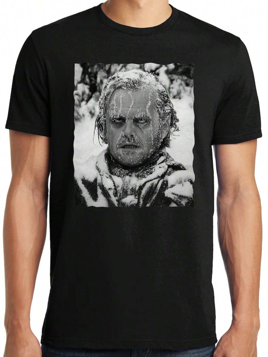 PubliciTeeZ Big And Tall Frozen Jack The Shining Movie T-Shirt - 黑色 - 查看 1