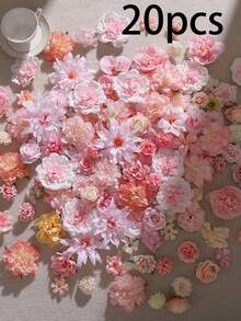 20/40支粉色人造花材 - 仿真花，手工头饰，花环材料，婚礼用花。适用于制作花环、节日和生日派对装饰、新娘腕花、家居和花店装饰、园艺装饰、母亲节装饰，全年皆可使用。 - 粉紅色系列 - 查看 11