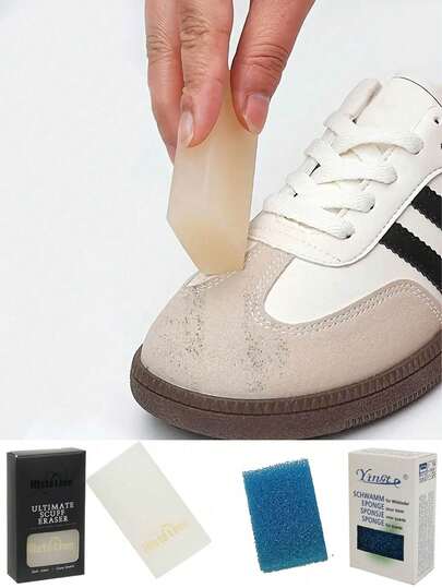 1pc Premium PVC Shoe Cleaner Eraser ,Shoe Care & Cleaning Eraser,Portable Sports Eraser, Stain & Dirt Remover For Sneakers, Suede & Nubuck - Ideal For Care & Maintenance Of White Shoes, Snow Boots, No-Wash Shoe Stain Cleaner, Rubber Shoe Brush, Stain Remover, Used For Cleaning Sneakers, Athletic Shoes, Casual Shoes, And Boots