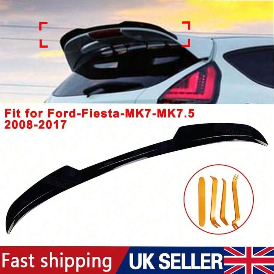For  Fiesta Rear Spoiler Extension Lip Wing Mk7-7.5 ST Zetec S ST Line 08-17 - Default - View 1