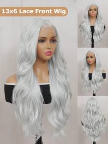 Synthetic Heat Resistant 13x6 Long Body Wavy Hair Pre-Plucked Hairline Synthetic HD Lace Front Wigs 24 Inch Black Brown Hot Pink Burgundy Blue Sliver Grey Synthetic Hair Per Plucked Natural Hairline Daily Used High Quality For Girl Women Cosplay Natural Looking Good Quality Synthetic Soft Wig Christmas New Year Carnival Music Festival Use - Multicolor - View 19