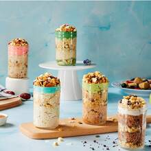 SUNGIVEN SUNGIVEN High Protein Overnight Oats Variety Pack - 7 Flavors Low Sugar High Fiber Instant Oatmeal Health Breakfast Snacks For Gym Office School Trip Kids With Superfoods