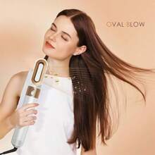 Baseau 5 In 1 Blow Dryer Brush Set Upgrade Hair Dryer Brush Air Curler Detachable Hot Air Brush Curling Brush Iron Negative Ion Wrap Styler Hair Styling Tools For Drying Curling Straightening White - 白色 - 查看 4