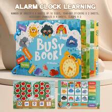 6pcs Themed Quiet Busy Books, Montessori Toys, Suitable For Preschool Learning Activities, Infant Toys, Children Toys, Educational Toys, Quiet Books, Travel Toys, Airplane Car Riding Activities, Sensory Toys, Fine Motor Skills, Letters Numbers, Animals, Colors, Shapes, Weather, Emotions, Matching Games, Preschool Workbooks, Birthday Gifts, Christmas Gifts, Suitable For 2-6 Years Old Boys And Girls - Multicolor - View 18