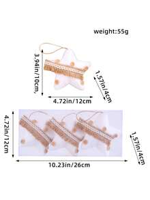 1 pièce, décoration de Noël créative à suspendre avec boule décorative en corde de jute. Pendentif pour arbre de Noël avec design d'étoile et de boule en forme de cœur. Décoration de maison exquise et simple, convient pour toutes les fêtes saisonnières. Décorations de Noël, décoration de chambre, hiver