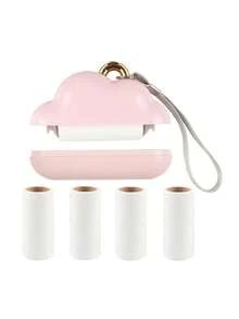 1 Set Mini Rodillo de Pelusa Reutilizable Kit de Viaje, Quitapelusas Portátil para Pelo de Mascotas, Cepillo de Pelusa Adhesivo