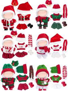 17cm 1st/2nd/3rd Generation Labobo Plush Doll Outfit - Cute Christmas Costume Set For Labubu