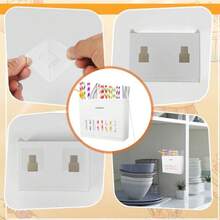 Dispensador de paja de plástico y organizador de pajitas reutilizable para gabinete de cocina y mostrador - Blanco - Ver 5