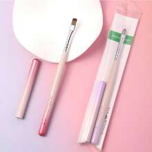 New 1pc Metal Rod Gradient Nail Art Brush Set Colouring Brush Large Square Round Light Therapy Brush Halo Brush
