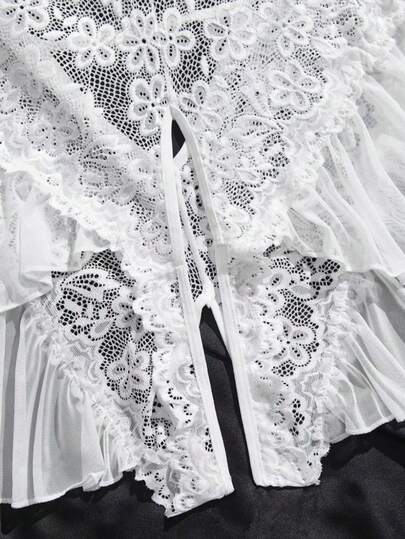 Ladies' Underwear Costumes,Sexy Kanten Uni One Piece Dress, Hot Sleeping Dress Women, Pattern, Unique Charming Tight Short Skirt. Whether It's Festival, Or Romantic Occasion, It Brings Happy Night To Couples. Verleidelijke Women view 5