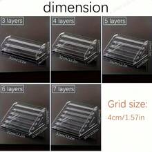 3-7 层亚克力展示架 - 多功能化妆品收纳盒 - 多层化妆品收纳盒，可存放眼影、指甲油等 - 重量轻，无需组装 - 非常适合浴室梳妆台 - 無色 - 查看 3